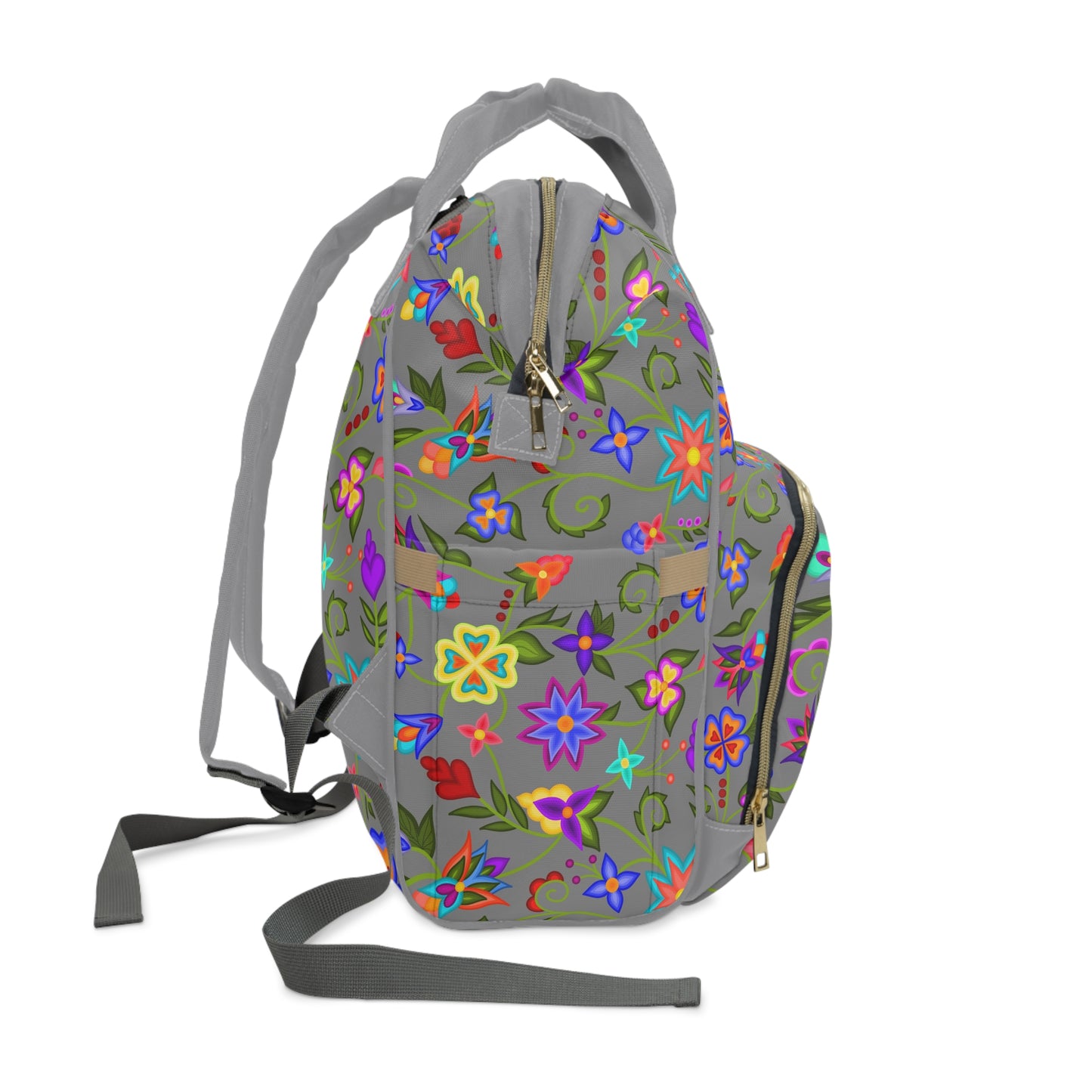 Charcoal Floral Backpack