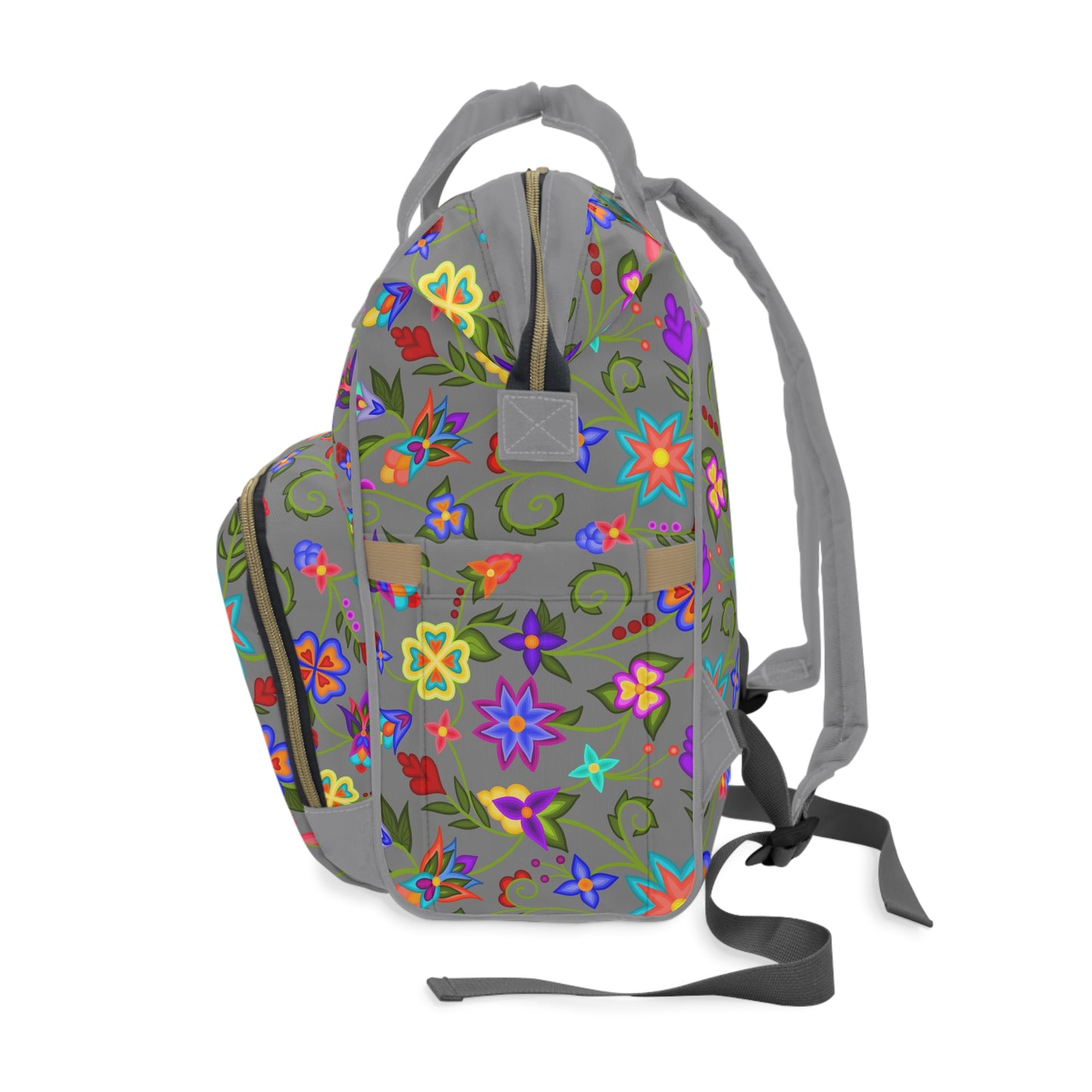 Charcoal Floral Backpack