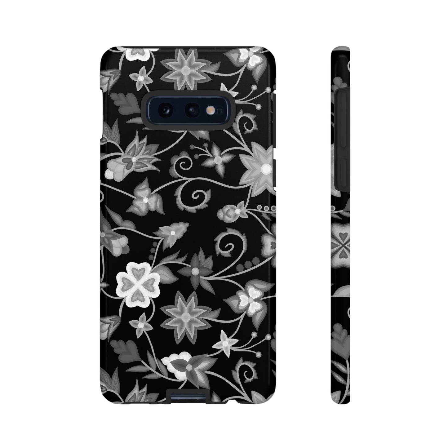 Black and White Floral Phone Case