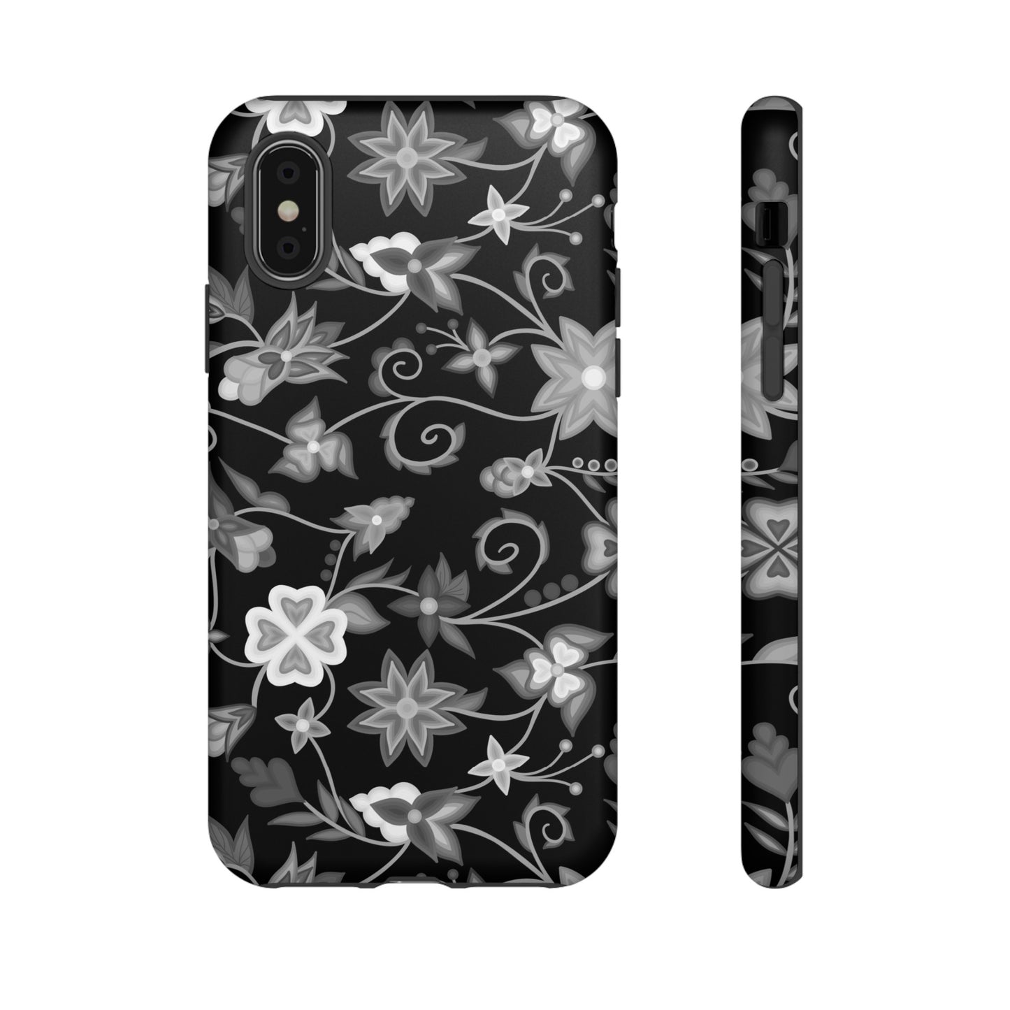 Black and White Floral Phone Case