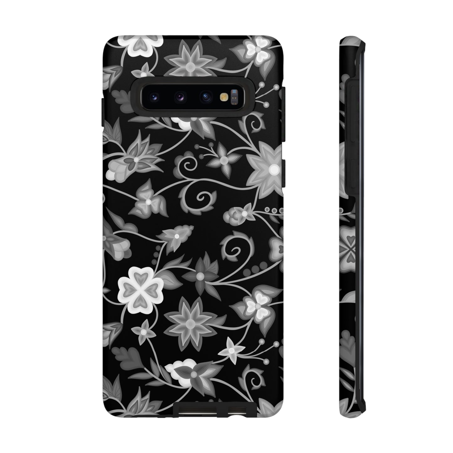 Black and White Floral Phone Case