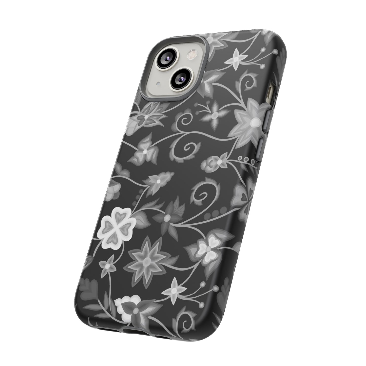 Black and White Floral Phone Case