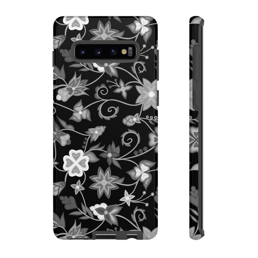 Black and White Floral Phone Case