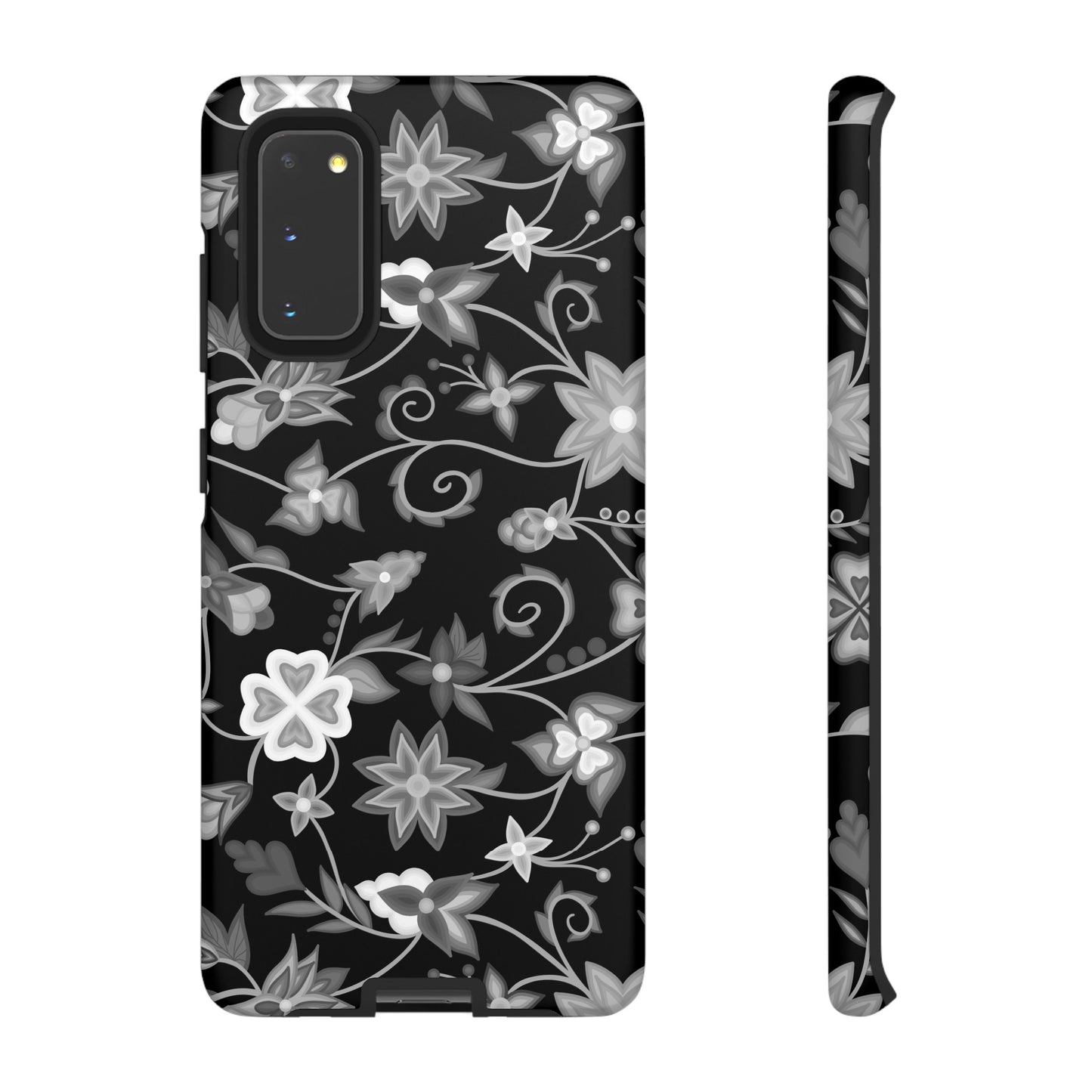 Black and White Floral Phone Case