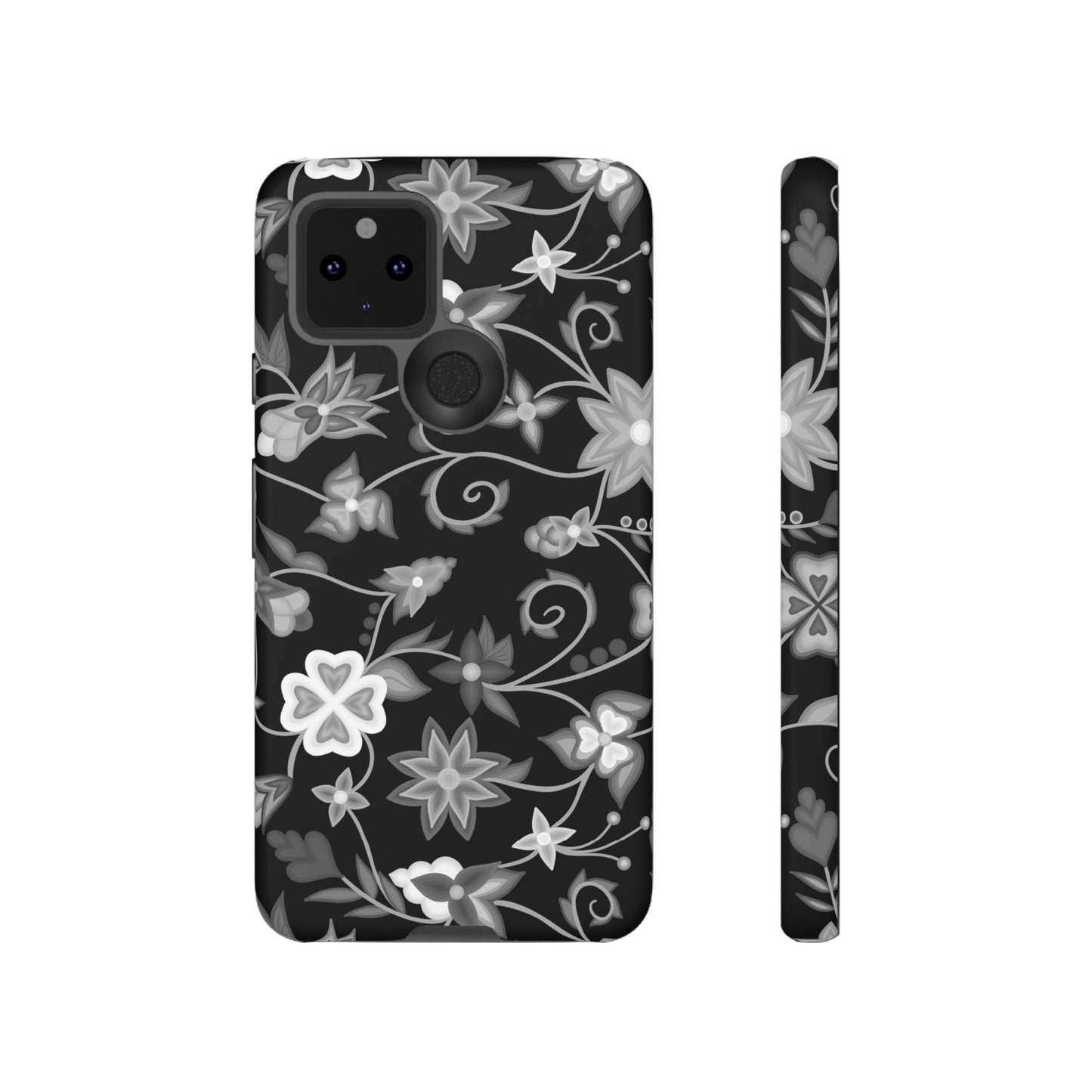 Black and White Floral Phone Case