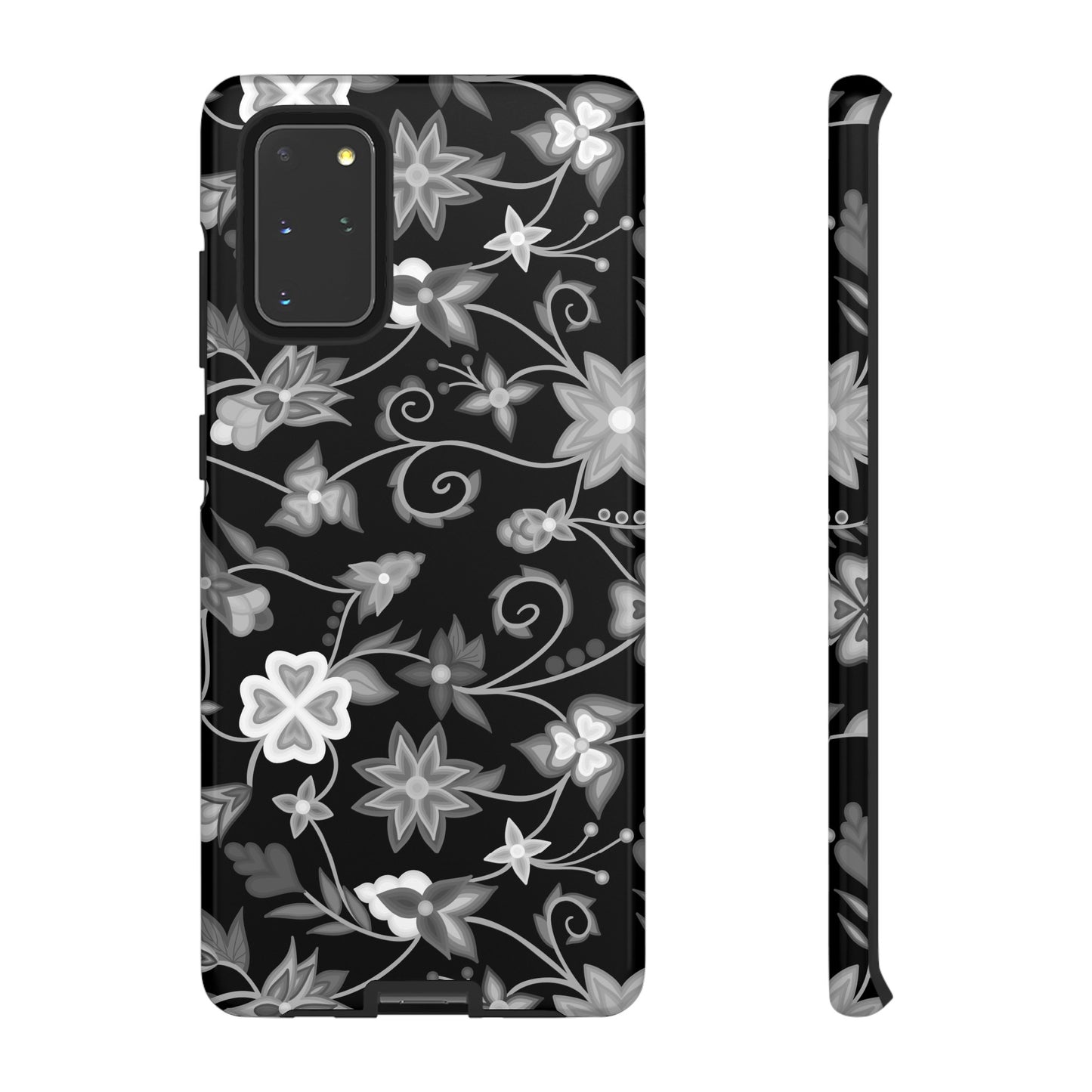 Black and White Floral Phone Case