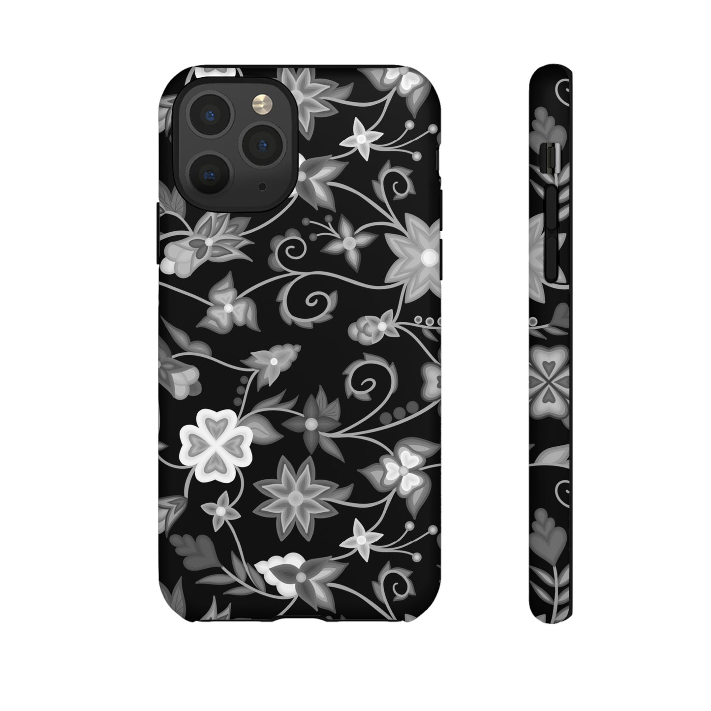 Black and White Floral Phone Case