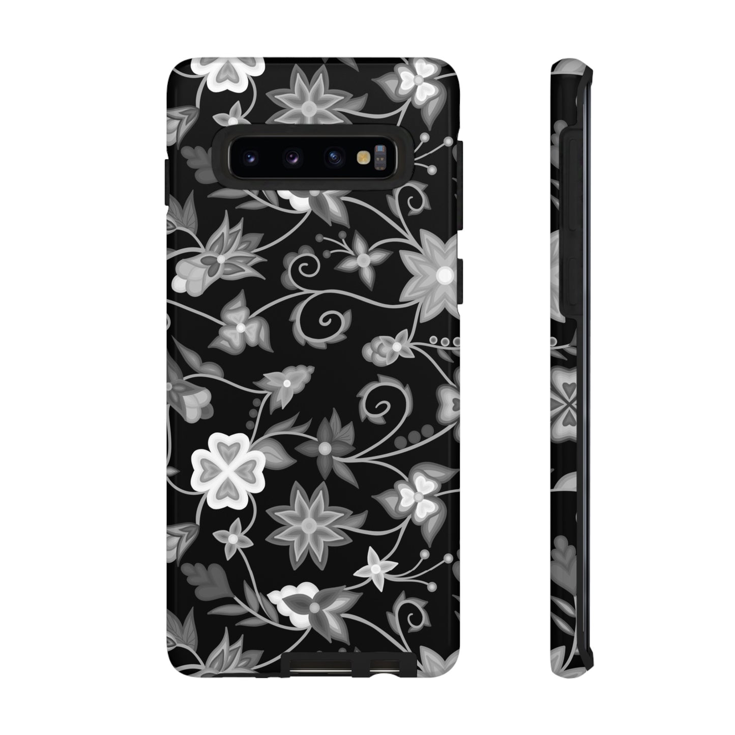 Black and White Floral Phone Case