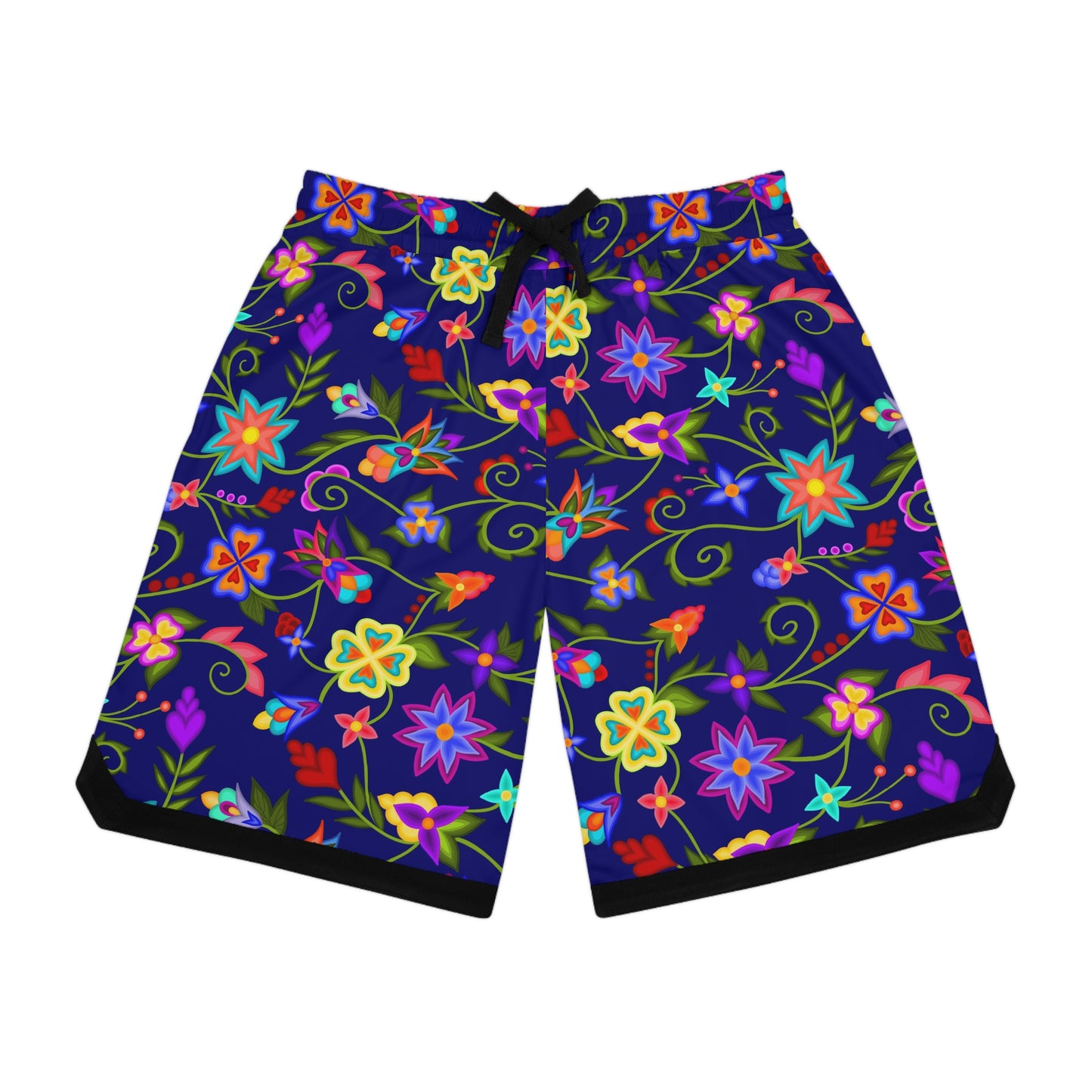 Blueberry Floral Basketball Shorts