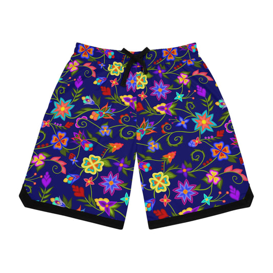 Blueberry Floral Basketball Shorts