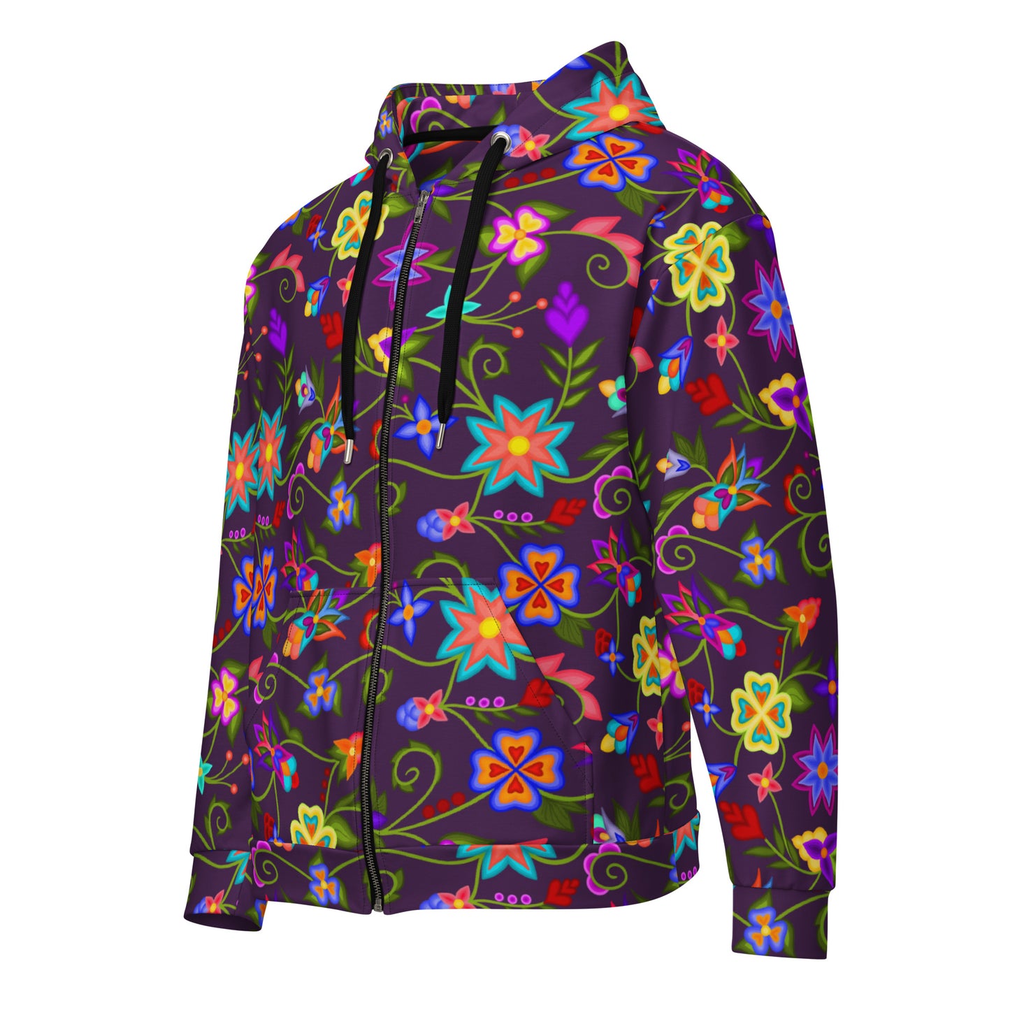 Floral Zip-Up Hoodies