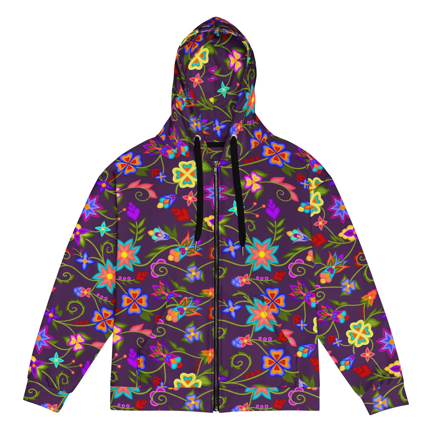 Floral Zip-Up Hoodies