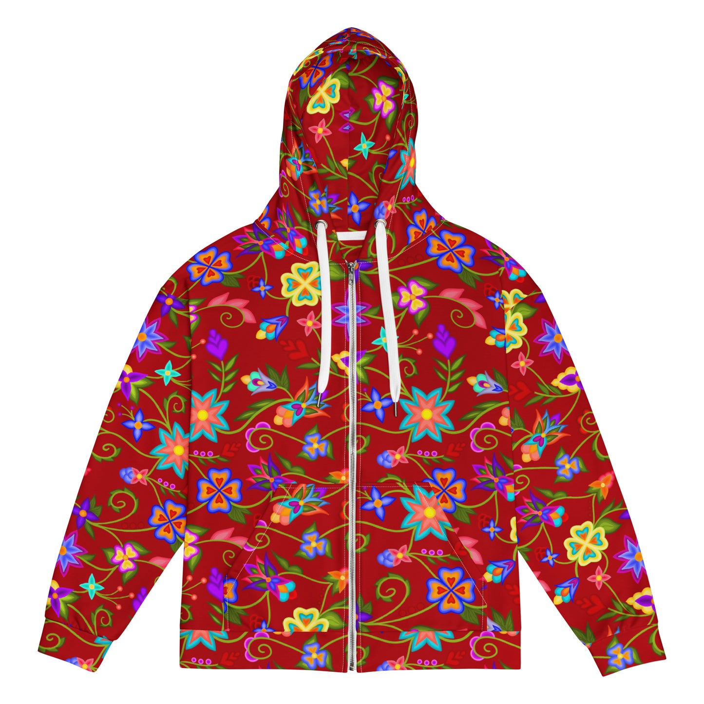 Floral Zip-Up Hoodies