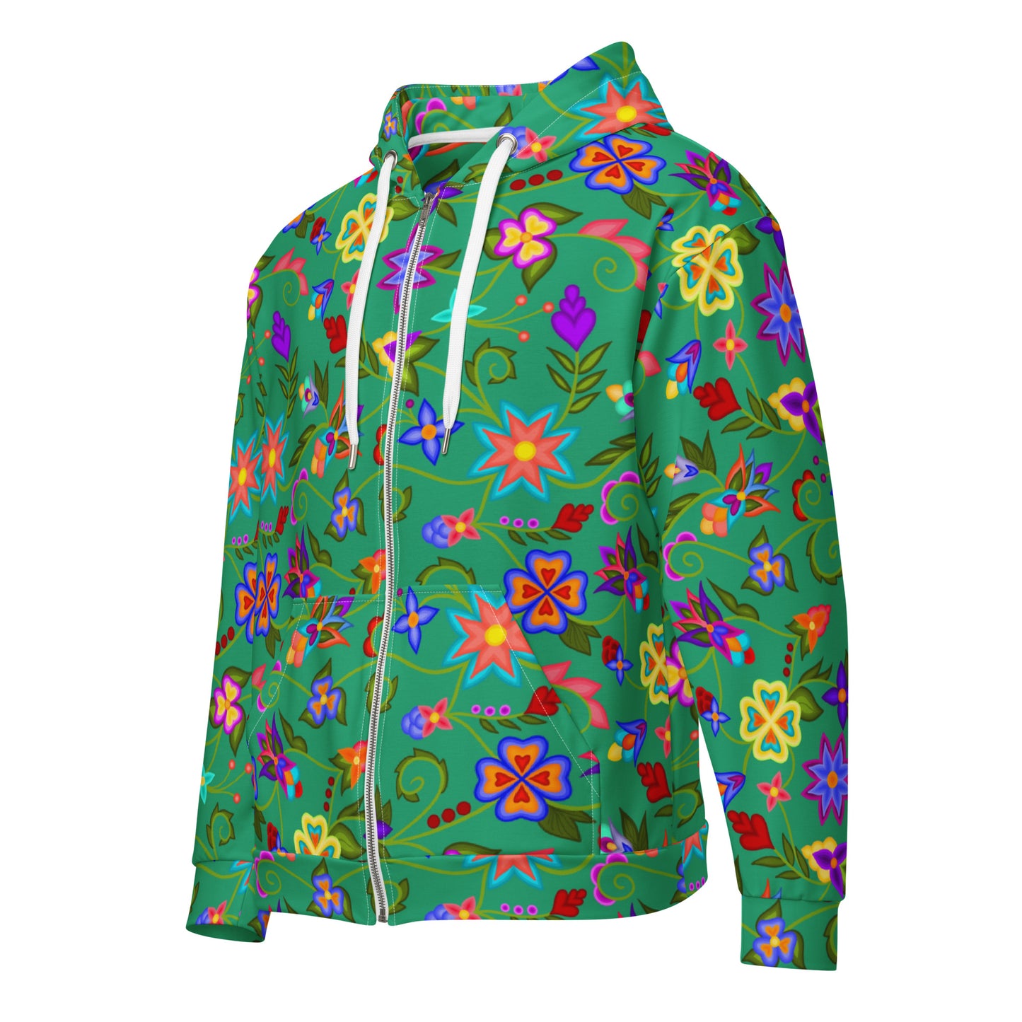 Floral Zip-Up Hoodies