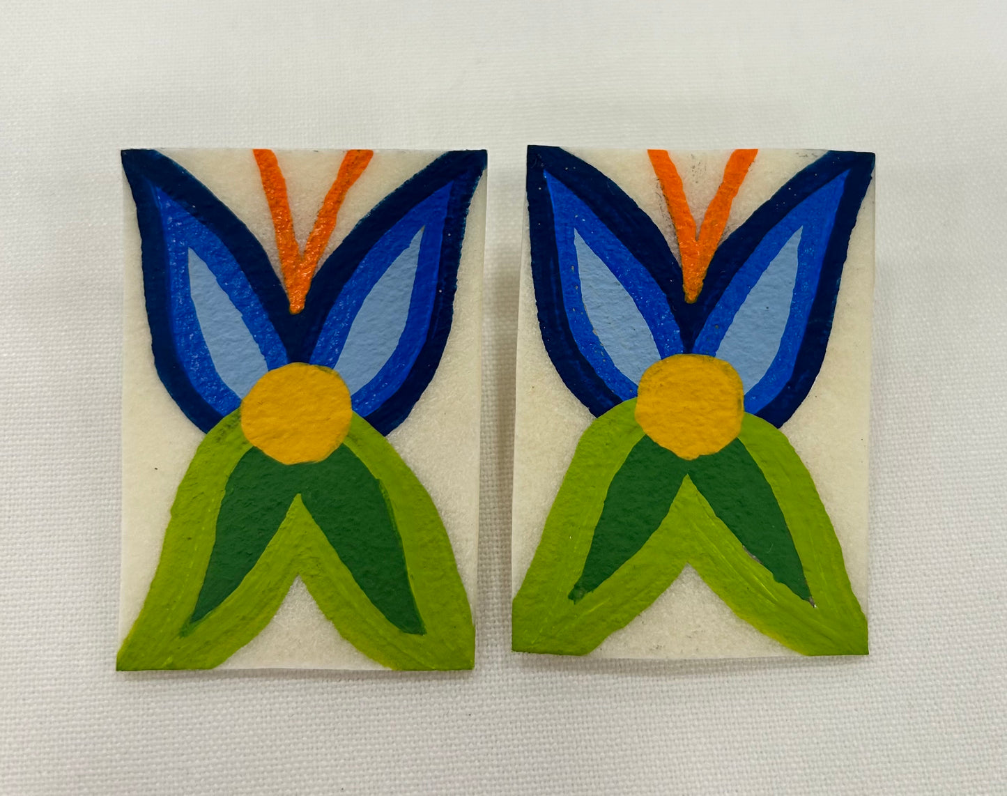 Parfleche Painted Earrings