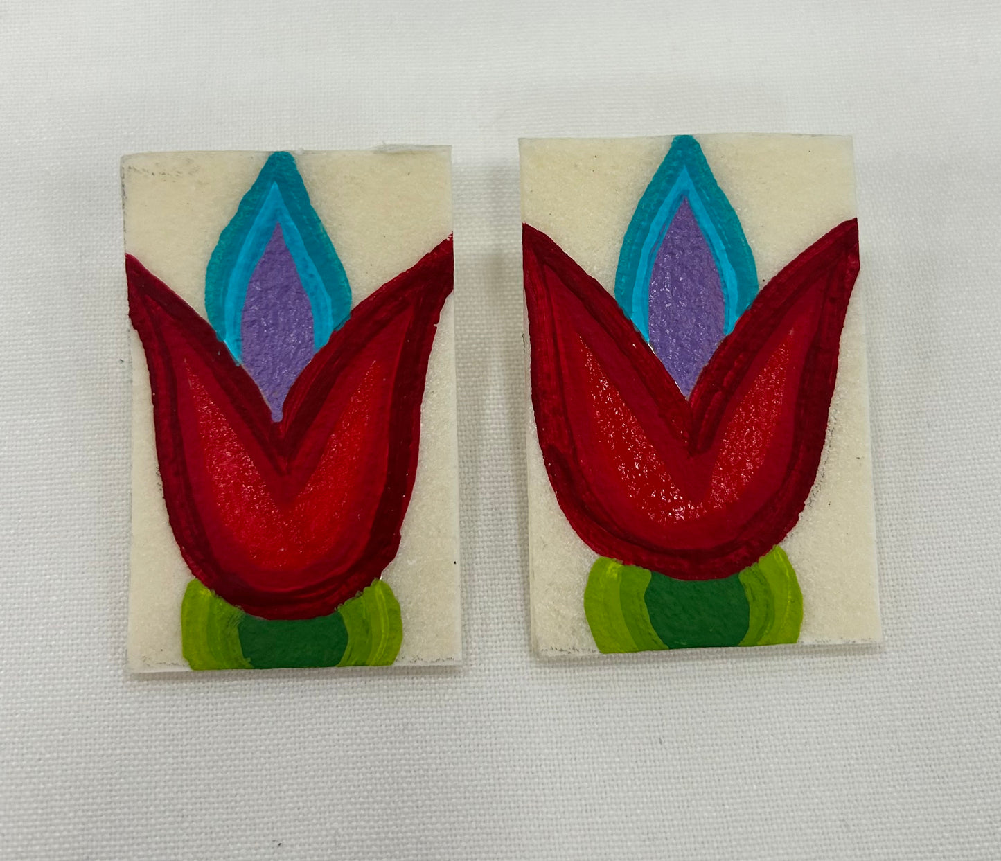 Parfleche Painted Earrings