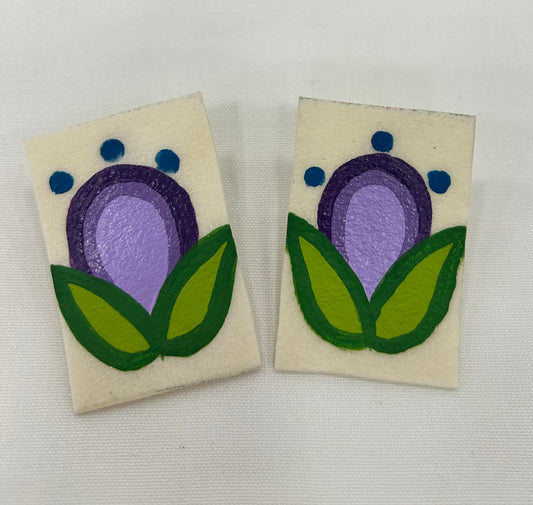 Parfleche Painted Earrings