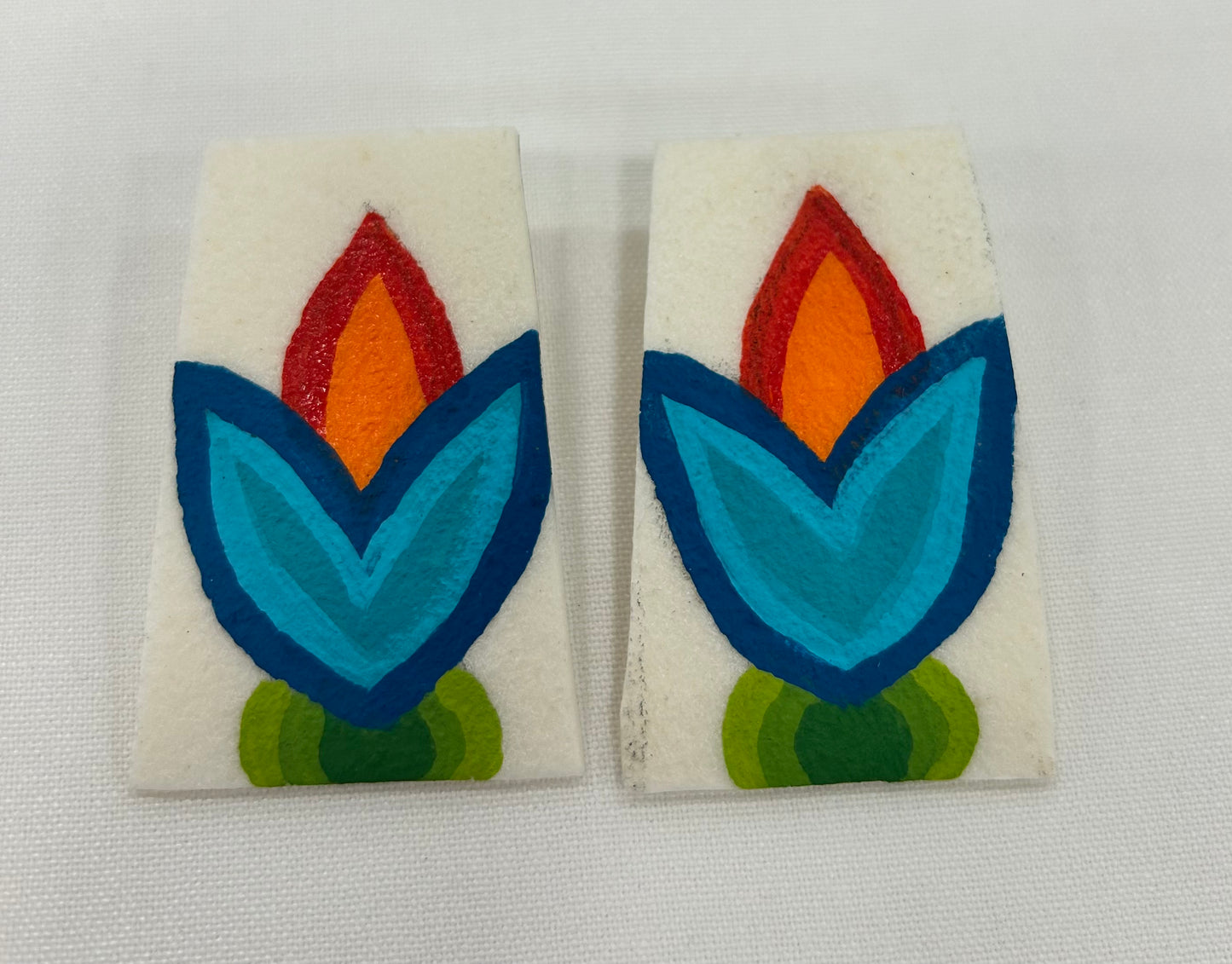 Parfleche Painted Earrings