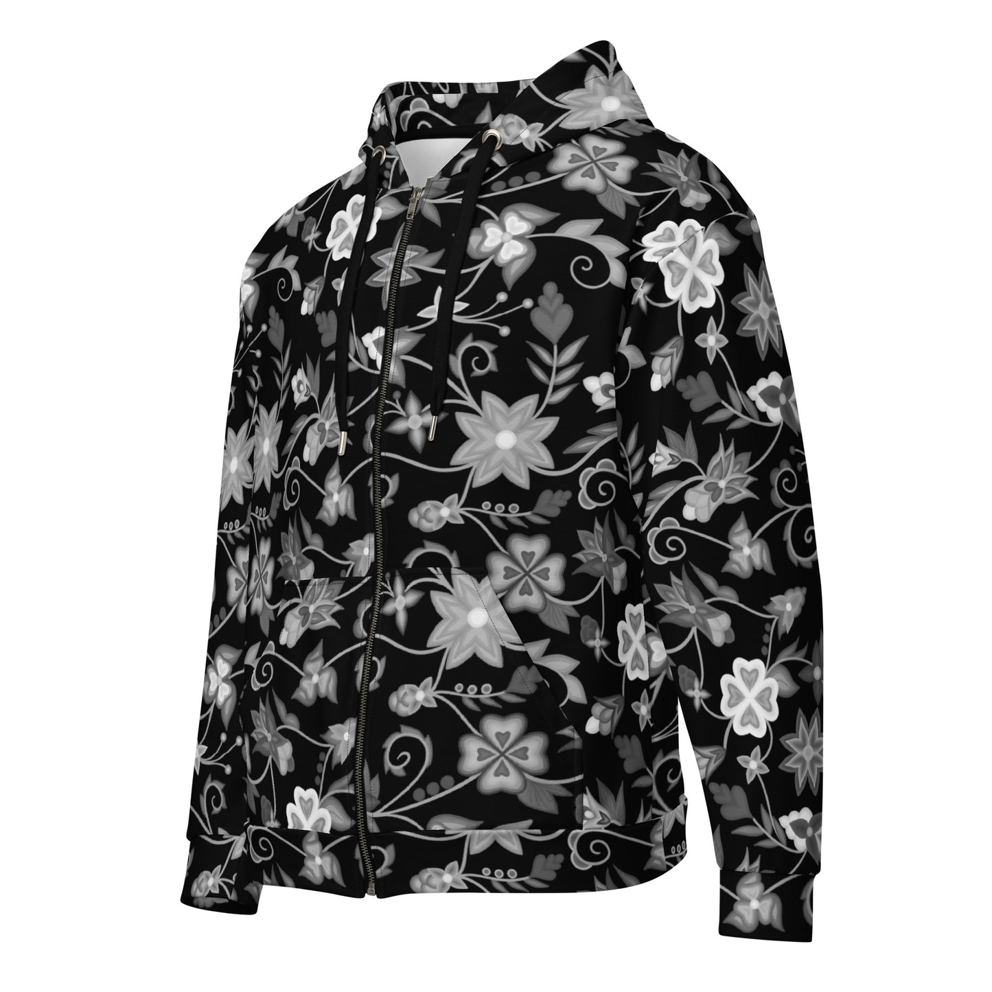 Floral Zip-Up Hoodies