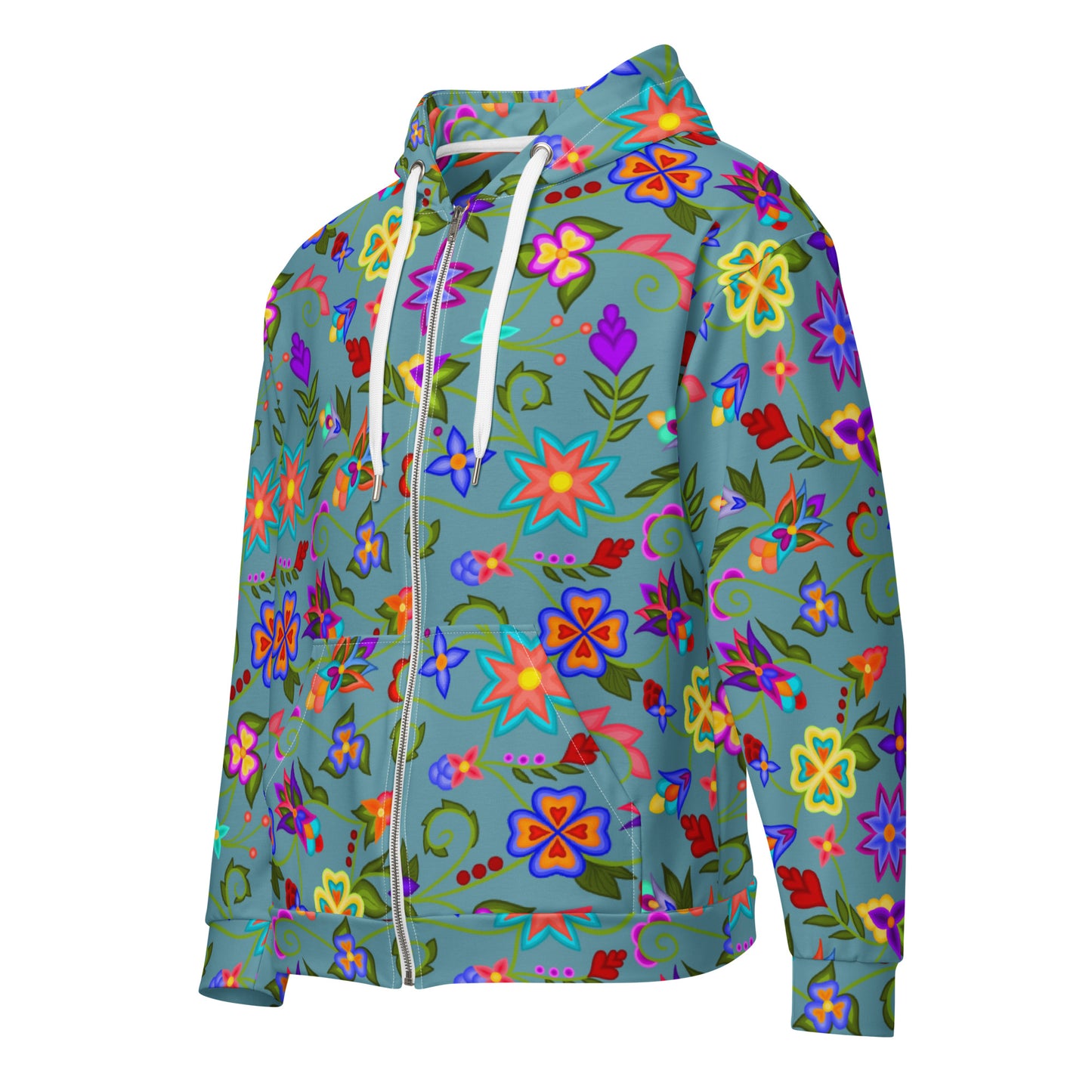 Floral Zip-Up Hoodies