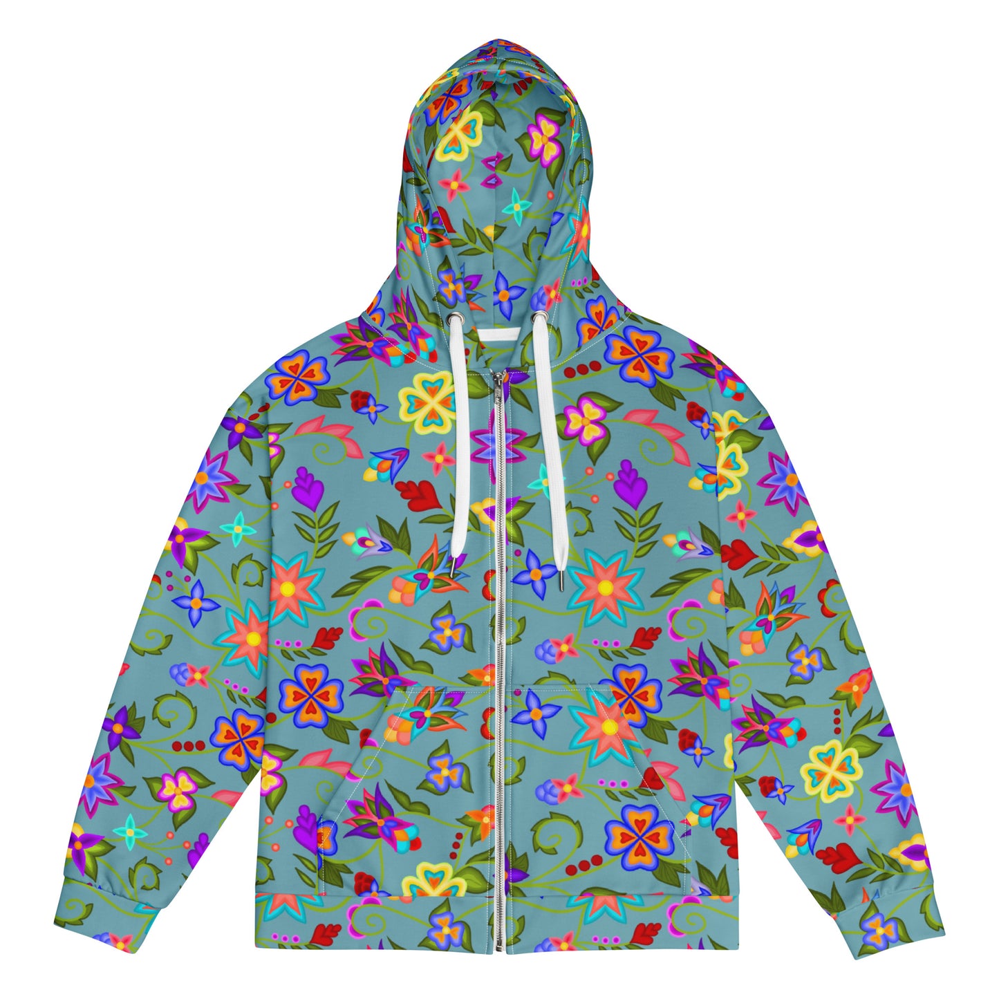 Floral Zip-Up Hoodies