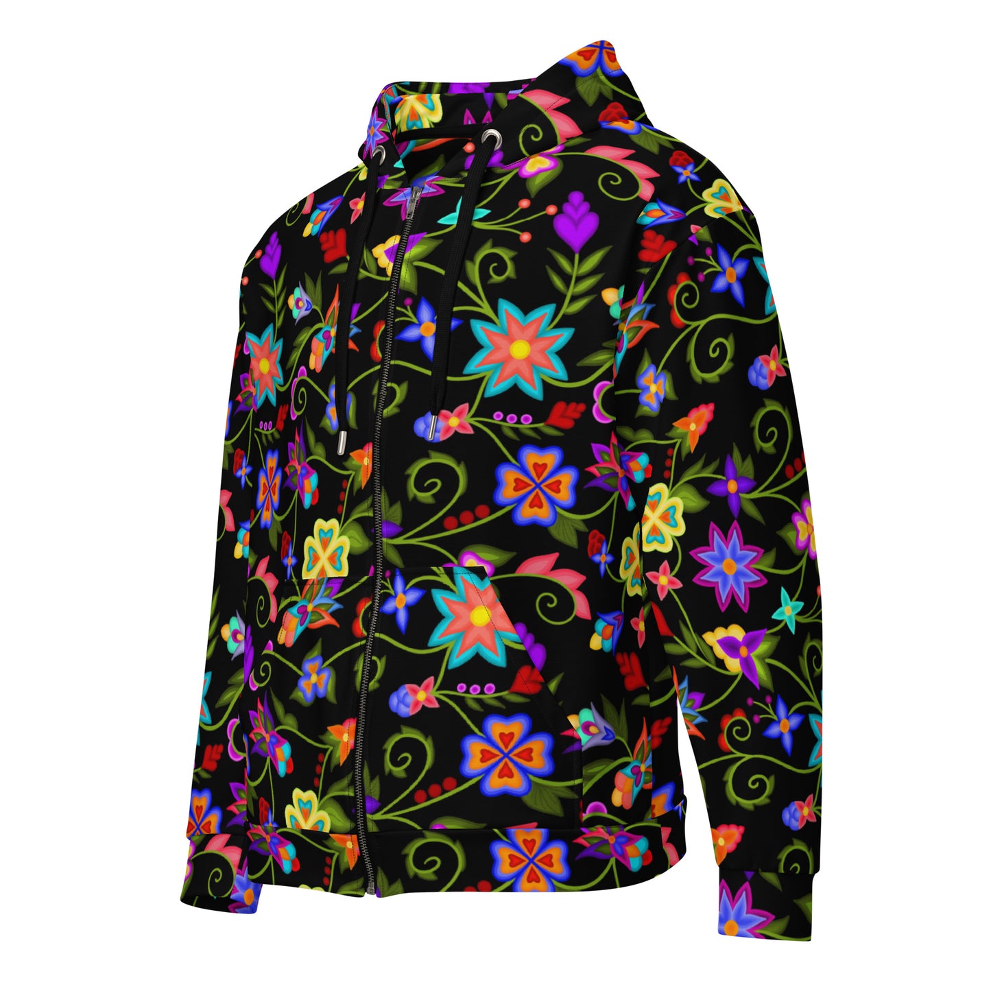 Floral Zip-Up Hoodies