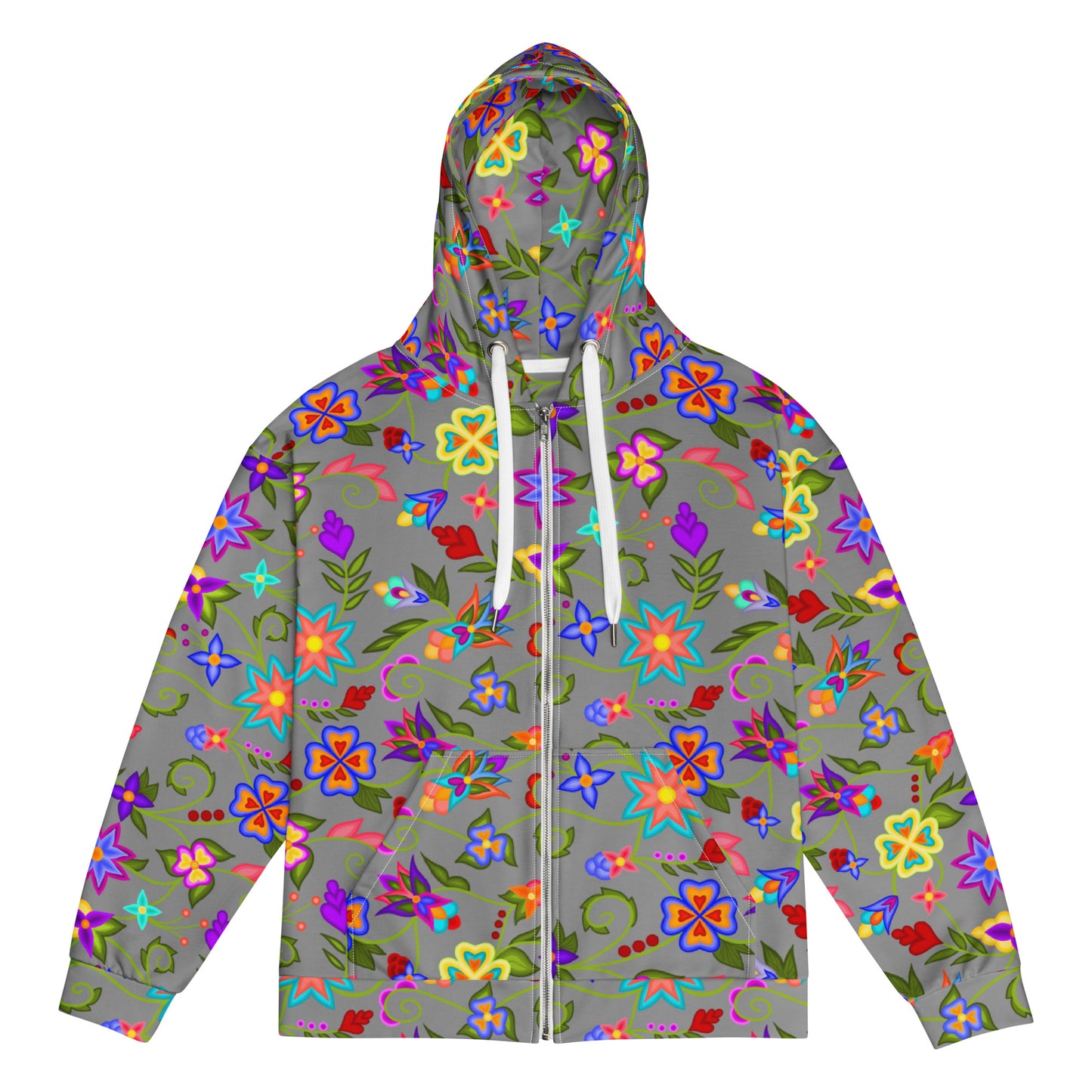 Floral Zip-Up Hoodies